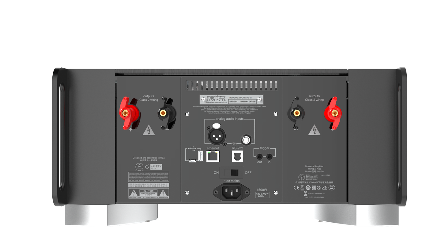 2 stk. Mark Levinson ML50 – Monoblokke + No. 526 preamp.