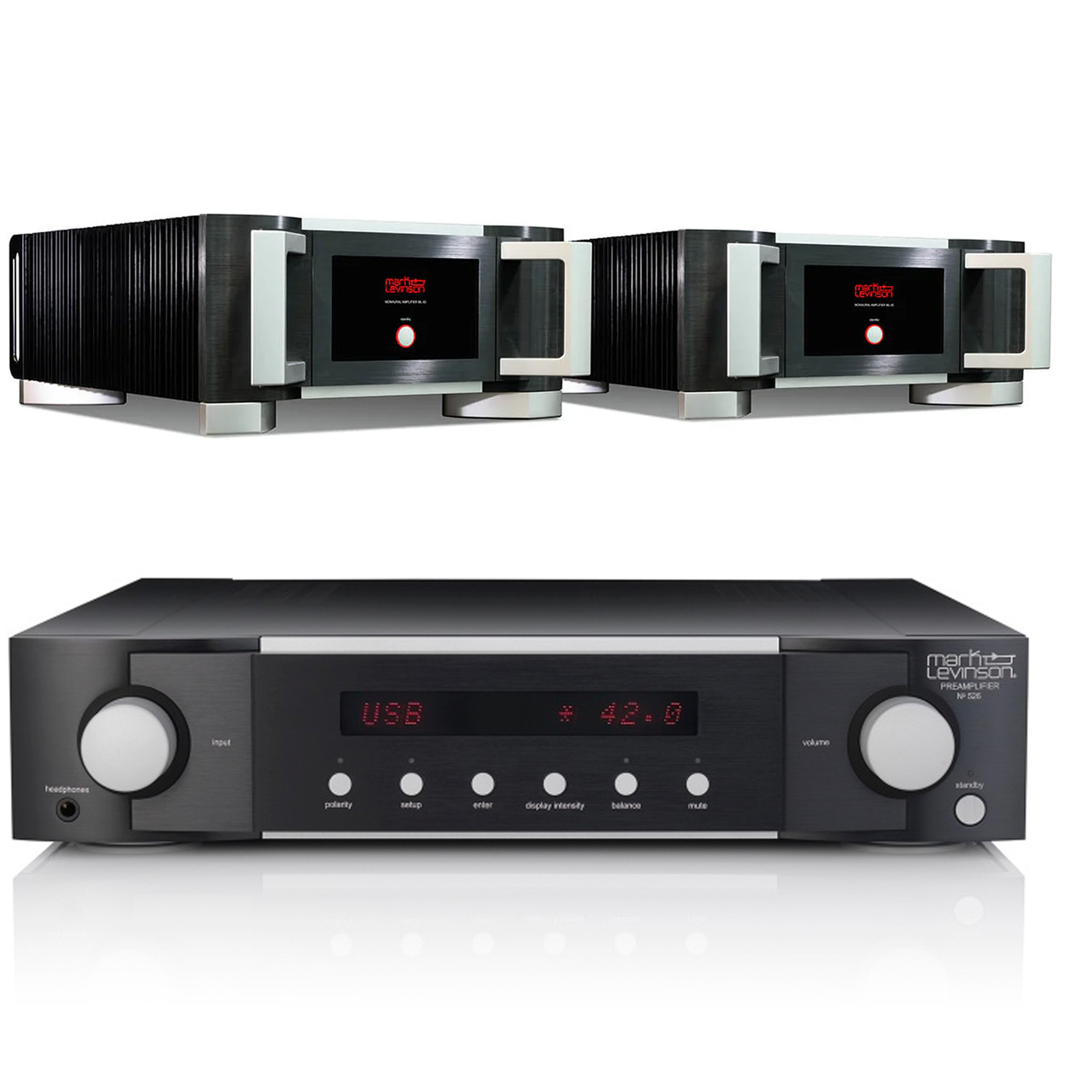 2 stk. Mark Levinson ML50 – Monoblokke + No. 526 preamp.
