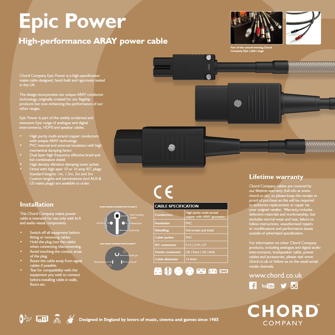 Chord Epic Power Cable 1,5m